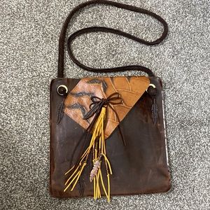 Leather Unique Handbag Hobo/Western Style 🤎🧡